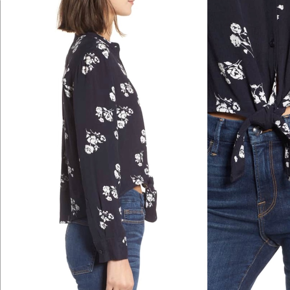 Rails Rowena Tie Front Top